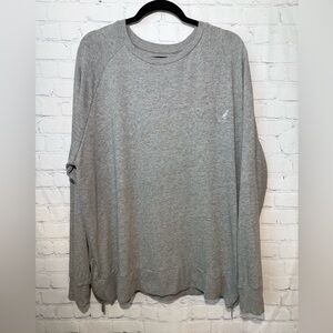 Kangol K96122 men’s size large gray side zip French terry popover crewneck
